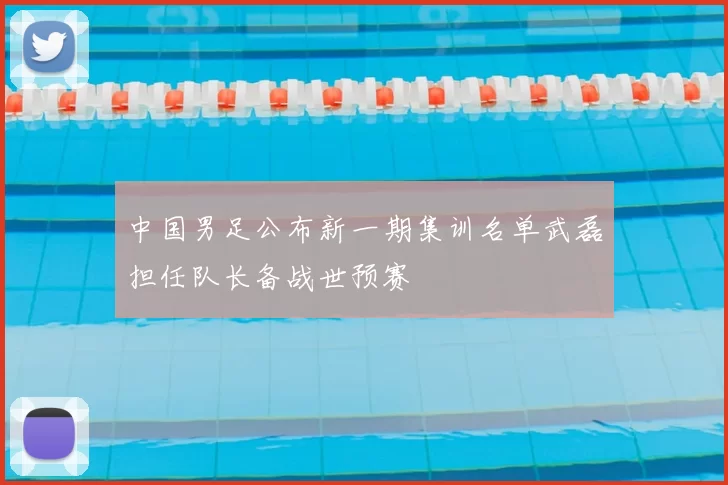 中国男足公布新一期集训名单武磊担任队长备战世预赛